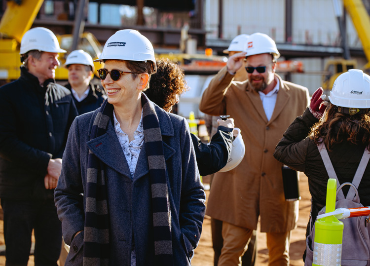 Provost Debra Liebowitz at the South Quad